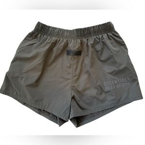 Fear of God Essentials Kids Shorts Size 10 | Gray Nylon Logo Shorts